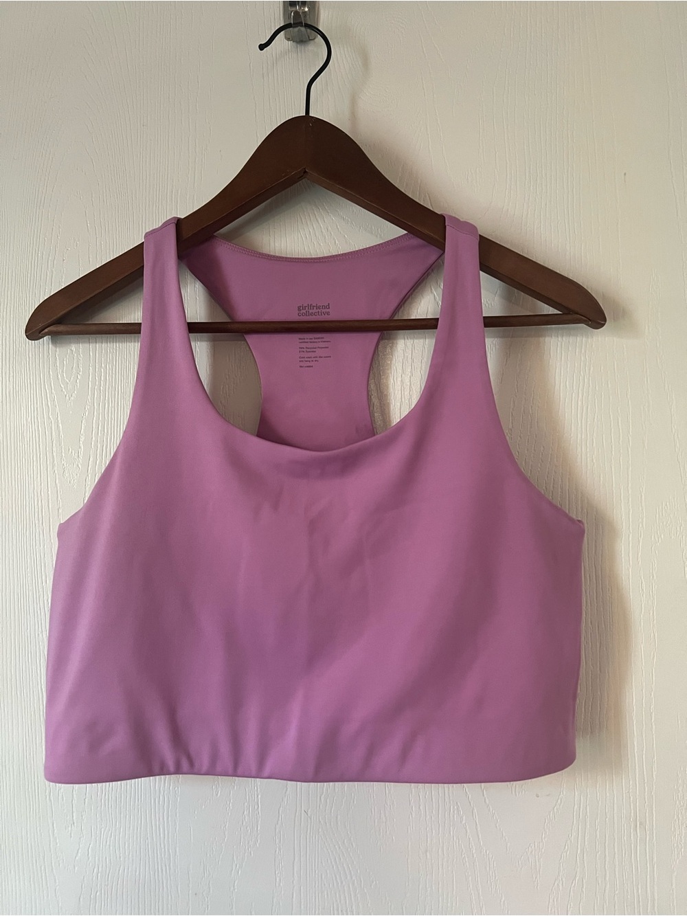 Girlfriend Collective Paloma Racerback Sports Bra  Purple Pink Athleisure Sz XL